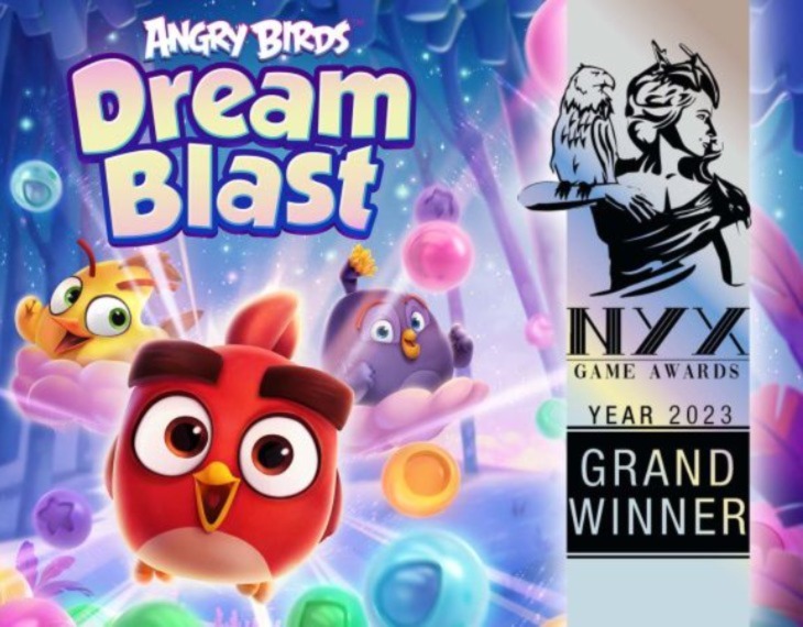 Rovio Celebrates 4 Grand Wins and Gold Medal for Mobile Game Angry Birds Dream Blast!