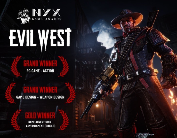 Focus Entertainment's Evil West for Flying Wild Hog Strikes Terror with 2 Grand Wins and Gold Medal!