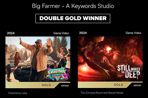 The Big Farmer team are delighted to have won two gold awards at the global NYX Game Awards 2024 in the Game Video categories. 